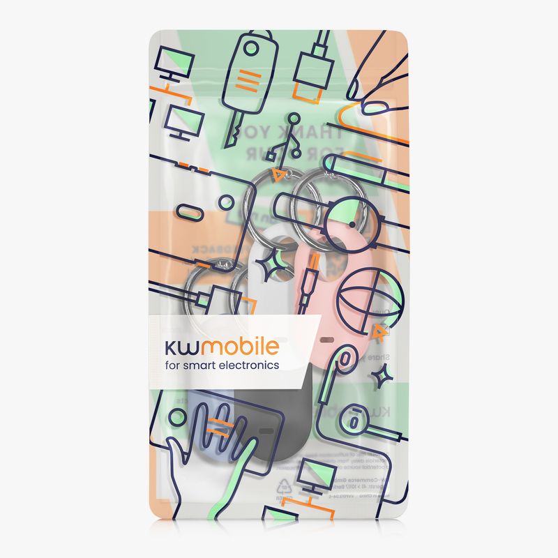 Laptop, Telefoane si Tablete - Wearables si gadgeturi - Gadgeturi - Accesorii SMART - Set 4 huse tracker Kwmobile pentru Samsung Galaxy SmartTag2, silicon, multicolor, protectie la zgarieturi - Infinity.ro