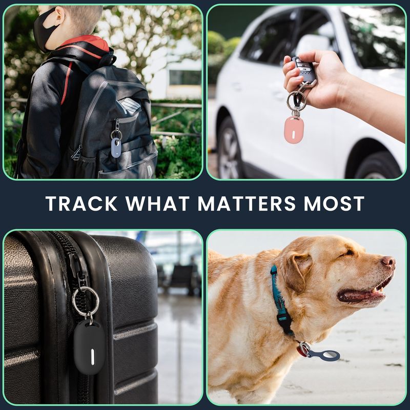 Laptop, Telefoane si Tablete - Wearables si gadgeturi - Gadgeturi - Accesorii SMART - Set 2 huse tracker Kwmobile pentru Xiaomi SmartTag, silicon, alb, roz, protectie la zgarieturi - Infinity.ro