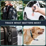 Laptop, Telefoane si Tablete - Wearables si gadgeturi - Gadgeturi - Accesorii SMART - Set 4 huse tracker Kwmobile pentru Apple AirTag, silicon, negru, alb, protectie la zgarieturi - Infinity.ro