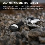 Laptop, Telefoane si Tablete - Wearables si gadgeturi - Gadgeturi - Accesorii SMART - Set 4 huse tracker Kwmobile pentru Apple AirTag, silicon, negru, alb, protectie la zgarieturi - Infinity.ro