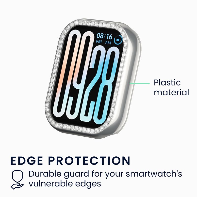Laptop, Telefoane si Tablete - Wearables si gadgeturi - Wearables - Accesorii wearables - Set 2 huse Kwmobile pentru Xiaomi Smart Band 9 Pro, protectie la zgarieturi, plastic, argintiu, auriu - Infinity.ro