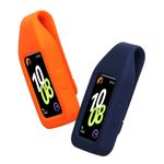 Laptop, Telefoane si Tablete - Wearables si gadgeturi - Wearables - Accesorii wearables - Set 2 huse Kwmobile pentru Huawei Band 10, Band 9, Band 8, antizgarieturi, flexibil, silicon, albastru, portocaliu - Infinity.ro