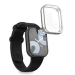Laptop, Telefoane si Tablete - Wearables si gadgeturi - Wearables - Accesorii wearables - Set 2 huse Kwmobile pentru Xiaomi Smart Band 8 Pro, protectie la zgarieturi, material flexibil, silicon, negru, argintiu - Infinity.ro