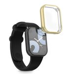 Laptop, Telefoane si Tablete - Wearables si gadgeturi - Wearables - Accesorii wearables - Set 2 huse Kwmobile pentru Xiaomi Smart Band 8 Pro, protectie la zgarieturi, material flexibil, silicon, negru, auriu - Infinity.ro