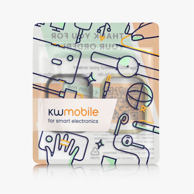 Laptop, Telefoane si Tablete - Wearables si gadgeturi - Wearables - Accesorii wearables - Set 2 huse Kwmobile pentru Xiaomi Smart Band 8 Pro, protectie la zgarieturi, material flexibil, silicon, negru, auriu - Infinity.ro