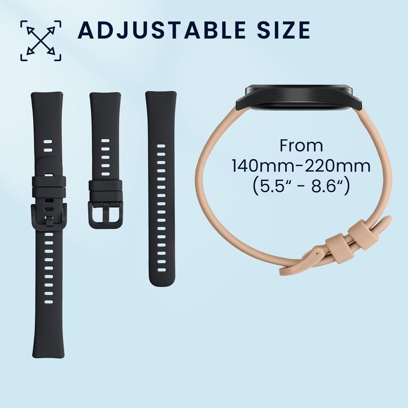 Laptop, Telefoane si Tablete - Wearables si gadgeturi - Wearables - Accesorii wearables - Set 2 curele pentru bratara fitness Kwmobile pentru Huawei Band 10, Band 9, Band 8, reglabila, silicon, albastru, roz - Infinity.ro