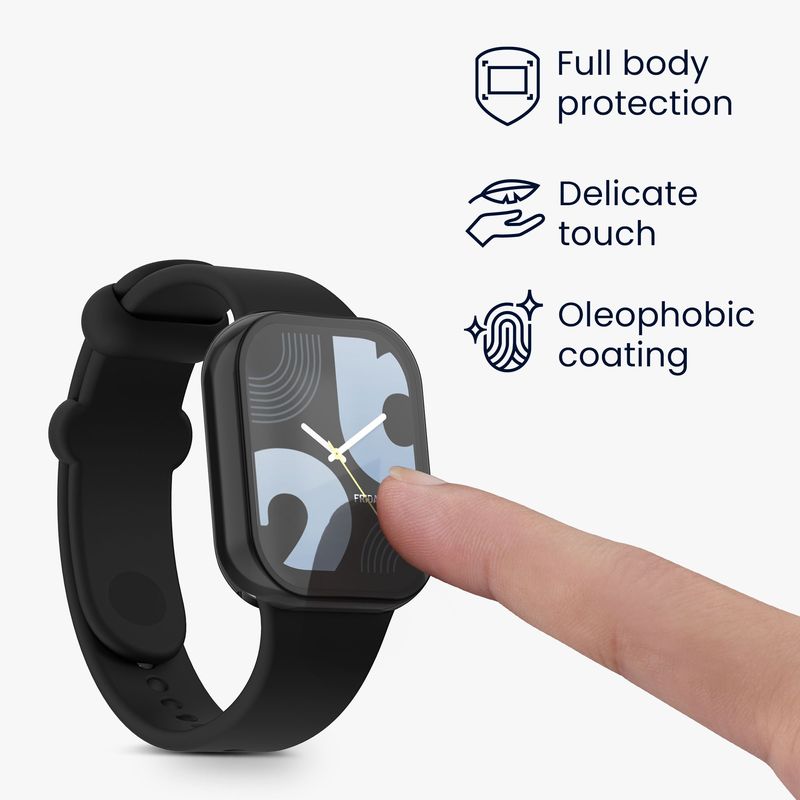 Laptop, Telefoane si Tablete - Wearables si gadgeturi - Wearables - Accesorii wearables - Set 2 huse Kwmobile pentru Xiaomi Smart Band 8 Pro, protectie la zgarieturi, material flexibil, silicon, negru, auriu - Infinity.ro