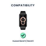 Laptop, Telefoane si Tablete - Wearables si gadgeturi - Wearables - Accesorii wearables - Set 2 curele pentru bratara fitness Kwmobile pentru Huawei Band 10, Band 9, Band 8, reglabila, silicon, albastru, roz - Infinity.ro
