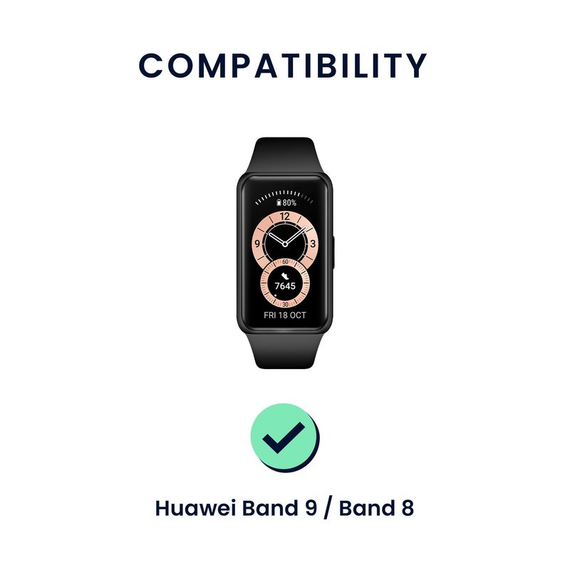 Laptop, Telefoane si Tablete - Wearables si gadgeturi - Wearables - Accesorii wearables - Set 2 curele pentru bratara fitness Kwmobile pentru Huawei Band 10, Band 9, Band 8, reglabila, silicon, albastru, roz - Infinity.ro