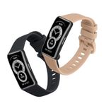 Laptop, Telefoane si Tablete - Wearables si gadgeturi - Wearables - Accesorii wearables - Set 2 curele pentru bratara fitness Kwmobile pentru Huawei Band 10, Band 9, Band 8, reglabila, silicon, albastru, roz - Infinity.ro