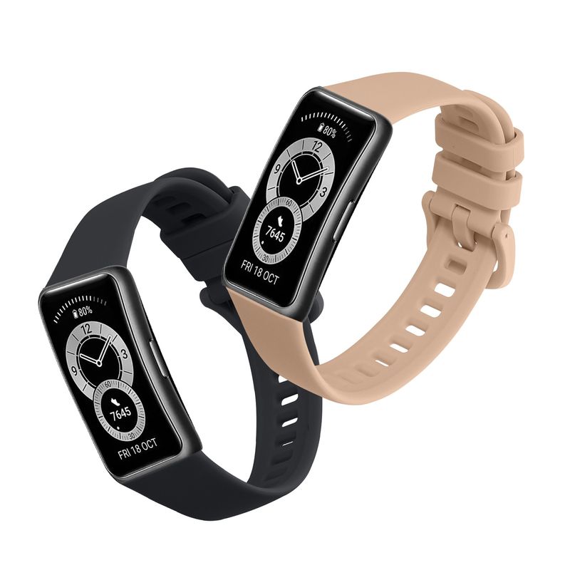 Laptop, Telefoane si Tablete - Wearables si gadgeturi - Wearables - Accesorii wearables - Set 2 curele pentru bratara fitness Kwmobile pentru Huawei Band 10, Band 9, Band 8, reglabila, silicon, albastru, roz - Infinity.ro