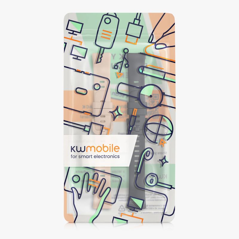 Laptop, Telefoane si Tablete - Wearables si gadgeturi - Wearables - Accesorii wearables - Set 2 curele pentru bratara fitness Kwmobile pentru Huawei Band 10, Band 9, Band 8, reglabila, silicon, albastru, roz - Infinity.ro