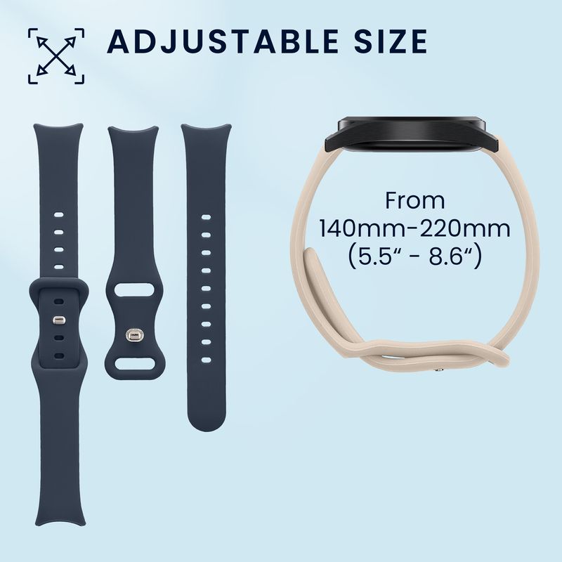 Laptop, Telefoane si Tablete - Wearables si gadgeturi - Wearables - Accesorii wearables - Set 2 curele Kwmobile pentru Xiaomi Smart Band 10, Smart Band 9, Smart Band 8, reglabile, silicon, bej, gri - Infinity.ro