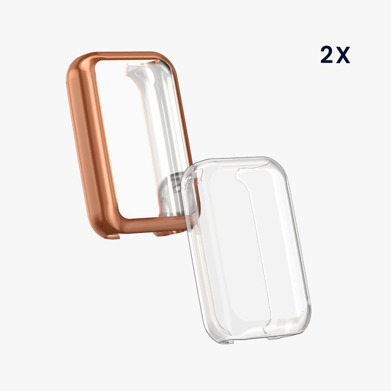 Laptop, Telefoane si Tablete - Wearables si gadgeturi - Wearables - Accesorii wearables - Set 2 huse Kwmobile pentru Amazfit Band 7, protectie la zgarieturi, material flexibil, silicon, negru, argintiu - Infinity.ro