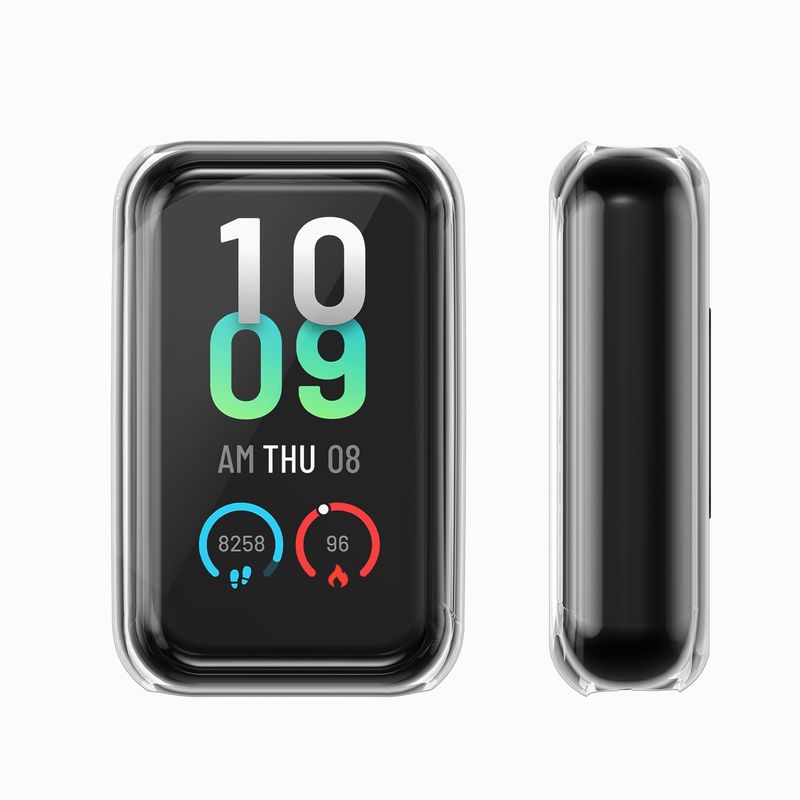 Laptop, Telefoane si Tablete - Wearables si gadgeturi - Wearables - Accesorii wearables - Set 2 huse Kwmobile pentru Amazfit Band 7, protectie la zgarieturi, material flexibil, silicon, negru, argintiu - Infinity.ro