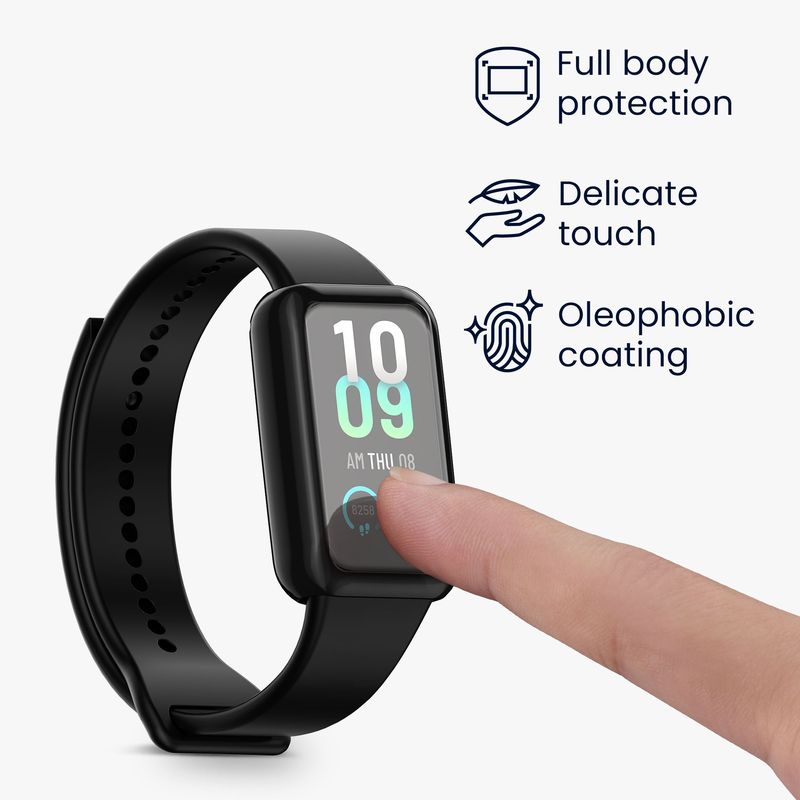 Laptop, Telefoane si Tablete - Wearables si gadgeturi - Wearables - Accesorii wearables - Set 2 huse Kwmobile pentru Amazfit Band 7, protectie la zgarieturi, material flexibil, silicon, transparent, auriu - Infinity.ro