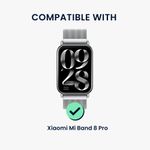 Laptop, Telefoane si Tablete - Wearables si gadgeturi - Wearables - Accesorii wearables - Set 4 adaptoare Kwmobile pentru Xiaomi Smart Band 8 Pro, montare rapida, inox, negru - Infinity.ro