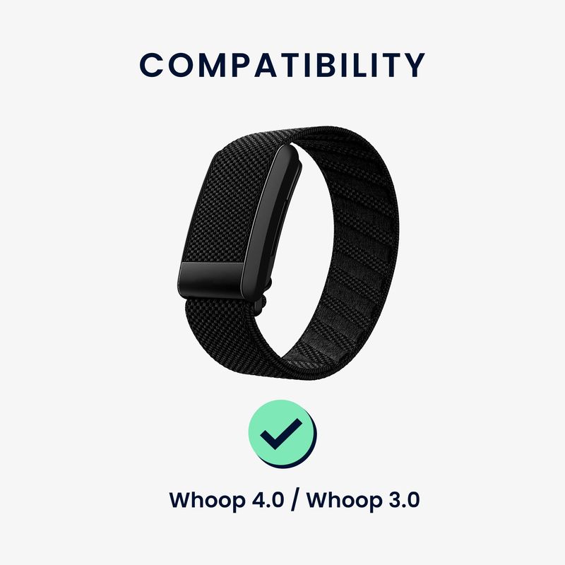 Laptop, Telefoane si Tablete - Wearables si gadgeturi - Wearables - Accesorii wearables - Curea pentru bratara fitness Kwmobile pentru WHOOP 5.0, WHOOP 4.0, WHOOP 3.0, curea reglabila, silicon, negru - Infinity.ro