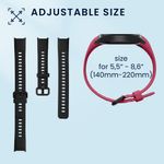 Laptop, Telefoane si Tablete - Wearables si gadgeturi - Wearables - Accesorii wearables - Set 2 curele pentru bratara fitness Kwmobile pentru Huawei Band 4, curea reglabila, silicon, negru, rosu - Infinity.ro