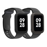 Laptop, Telefoane si Tablete - Wearables si gadgeturi - Wearables - Accesorii wearables - Set 2 huse Kwmobile pentru Xiaomi Smart Band 8 Pro, protectie la zgarieturi, material flexibil, silicon, negru, gri - Infinity.ro