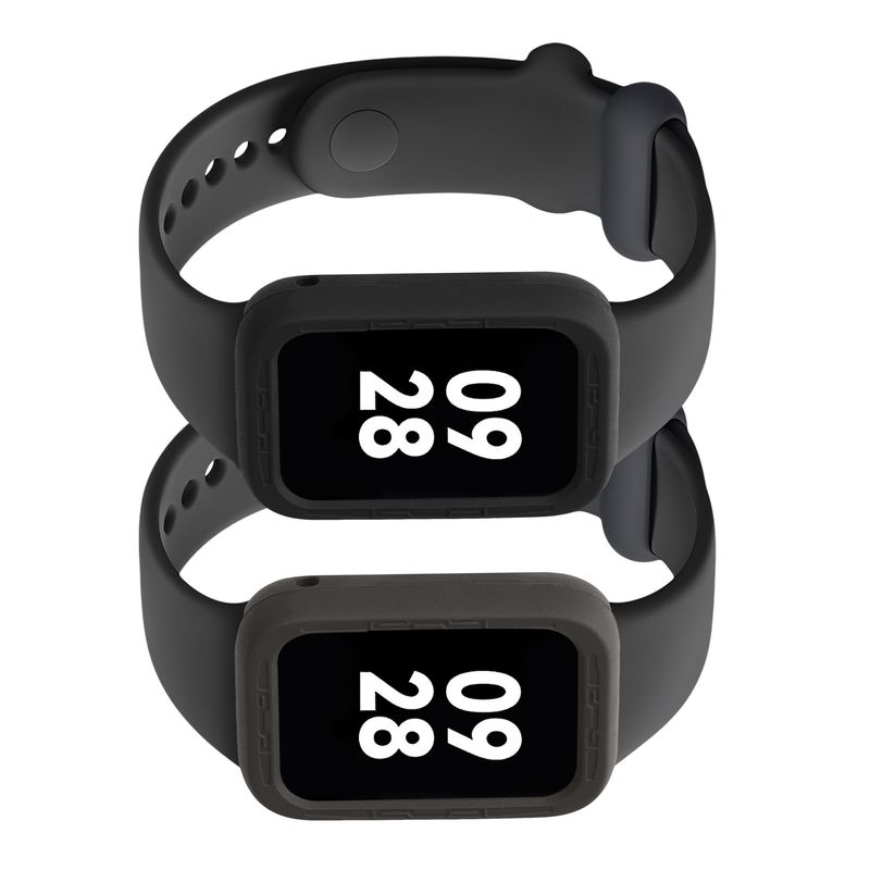 Laptop, Telefoane si Tablete - Wearables si gadgeturi - Wearables - Accesorii wearables - Set 2 huse Kwmobile pentru Xiaomi Smart Band 8 Pro, protectie la zgarieturi, material flexibil, silicon, negru, gri - Infinity.ro