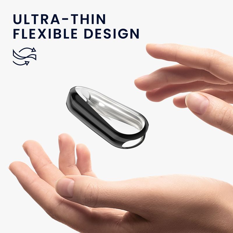 Laptop, Telefoane si Tablete - Wearables si gadgeturi - Wearables - Accesorii wearables - Set 2 huse Kwmobile pentru Xiaomi Smart Band 9, protectie la zgarieturi, material flexibil, silicon, argintiu, gri - Infinity.ro