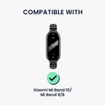 Laptop, Telefoane si Tablete - Wearables si gadgeturi - Wearables - Accesorii wearables - Curea Kwmobile pentru Xiaomi Smart Band 10, Smart Band 9, Smart Band 8, inchidere magnetica, silicon, alb, portocaliu - Infinity.ro