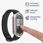 Laptop, Telefoane si Tablete - Wearables si gadgeturi - Wearables - Accesorii wearables - Set 2 huse Kwmobile pentru Xiaomi Smart Band 10, protectie la zgarieturi, sticla securizata, plastic, argintiu, roz - Infinity.ro