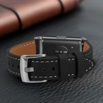 Laptop, Telefoane si Tablete - Wearables si gadgeturi - Wearables - Accesorii wearables - Curea pentru bratara fitness Kwmobile pentru Huawei Band 11, Band 11 Pro, curea reglabila, piele naturala, negru - Infinity.ro