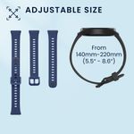 Laptop, Telefoane si Tablete - Wearables si gadgeturi - Wearables - Accesorii wearables - Set 2 curele pentru bratara fitness Kwmobile pentru Huawei Band 11, Band 11 Pro, reglabila, silicon, negru, albastru - Infinity.ro
