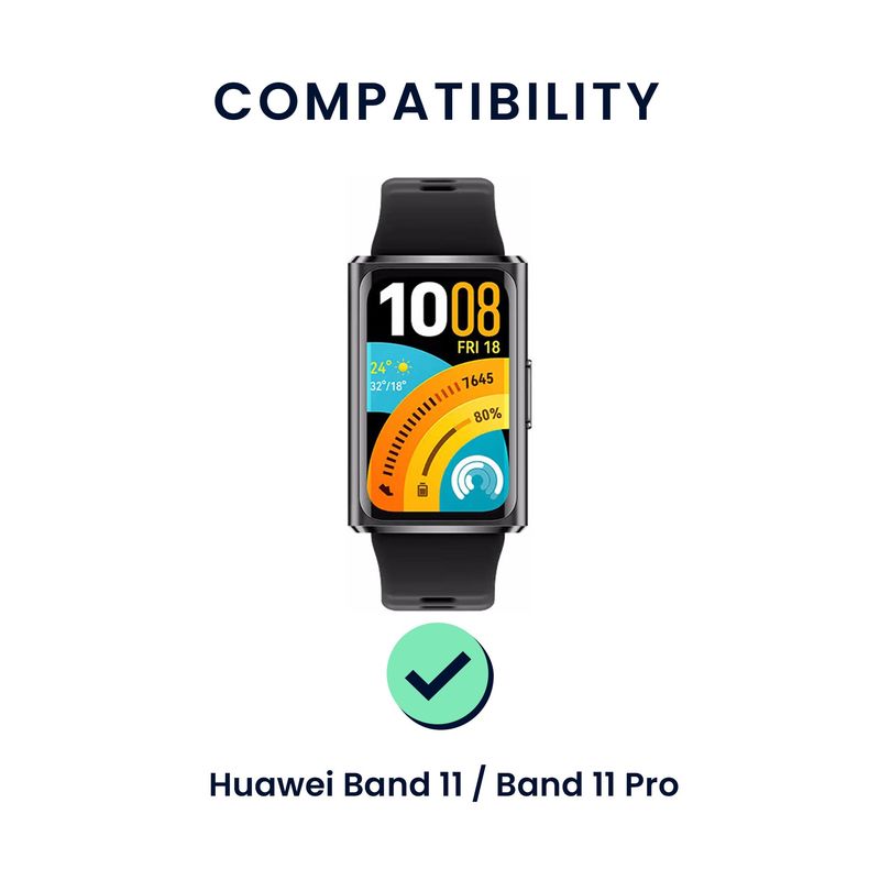 Laptop, Telefoane si Tablete - Wearables si gadgeturi - Wearables - Accesorii wearables - Set 2 curele pentru bratara fitness Kwmobile pentru Huawei Band 11, Band 11 Pro, reglabila, silicon, negru, albastru - Infinity.ro