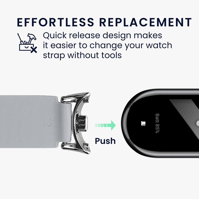 Laptop, Telefoane si Tablete - Wearables si gadgeturi - Wearables - Accesorii wearables - Curea Kwmobile pentru Xiaomi Smart Band 10, Smart Band 9, Smart Band 8, inchidere magnetica, silicon, albastru - Infinity.ro