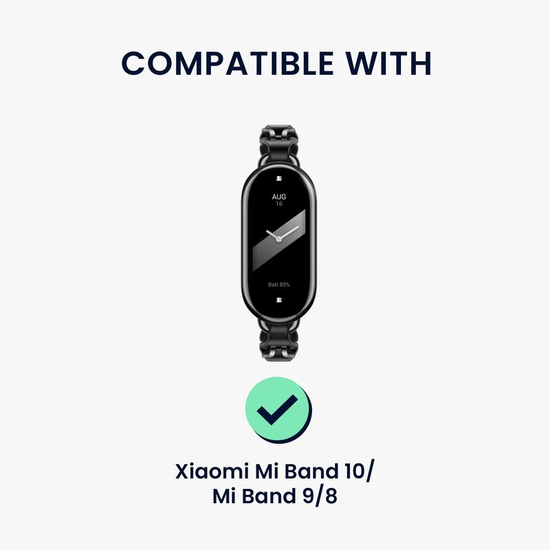 Laptop, Telefoane si Tablete - Wearables si gadgeturi - Wearables - Accesorii wearables - Curea Kwmobile pentru Xiaomi Smart Band 10, Smart Band 9, Smart Band 8, inchidere magnetica, silicon, albastru - Infinity.ro