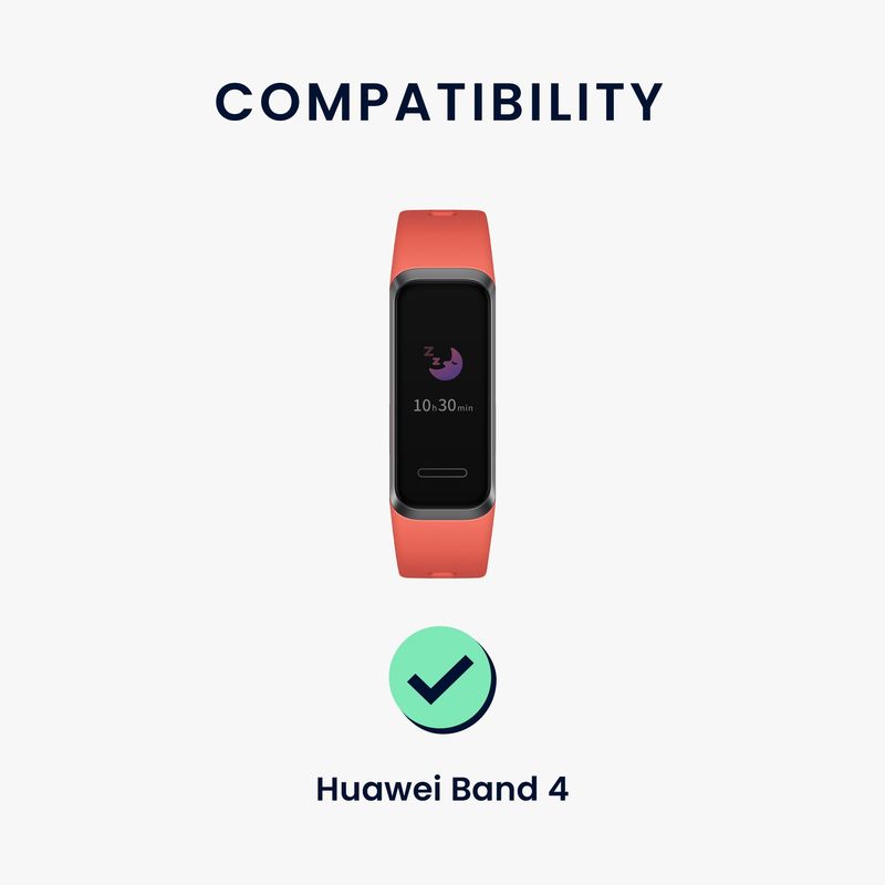 Laptop, Telefoane si Tablete - Wearables si gadgeturi - Wearables - Accesorii wearables - Set 2 curele pentru bratara fitness Kwmobile pentru Huawei Band 4, curea reglabila, silicon, negru, verde - Infinity.ro