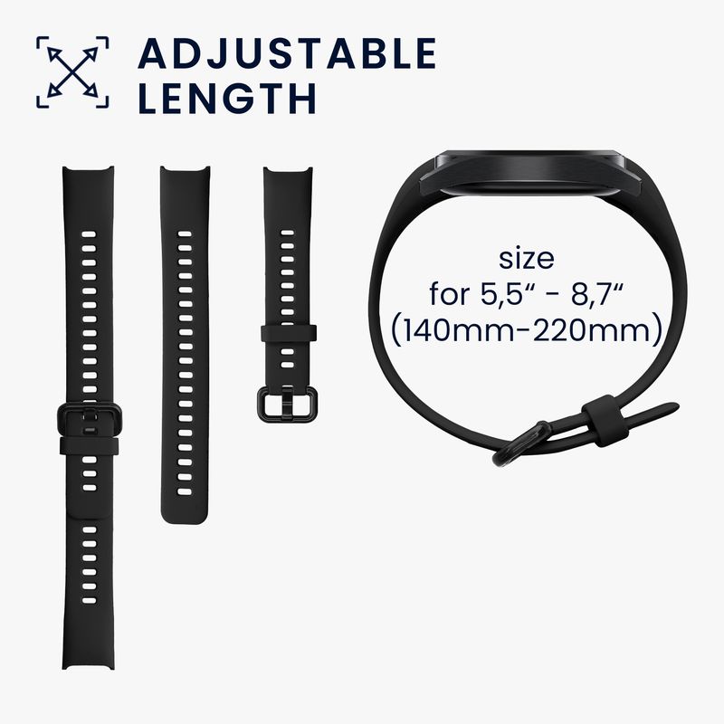Laptop, Telefoane si Tablete - Wearables si gadgeturi - Wearables - Accesorii wearables - Set 2 curele pentru bratara fitness Kwmobile pentru Huawei Band 4, curea reglabila, silicon, negru, verde - Infinity.ro