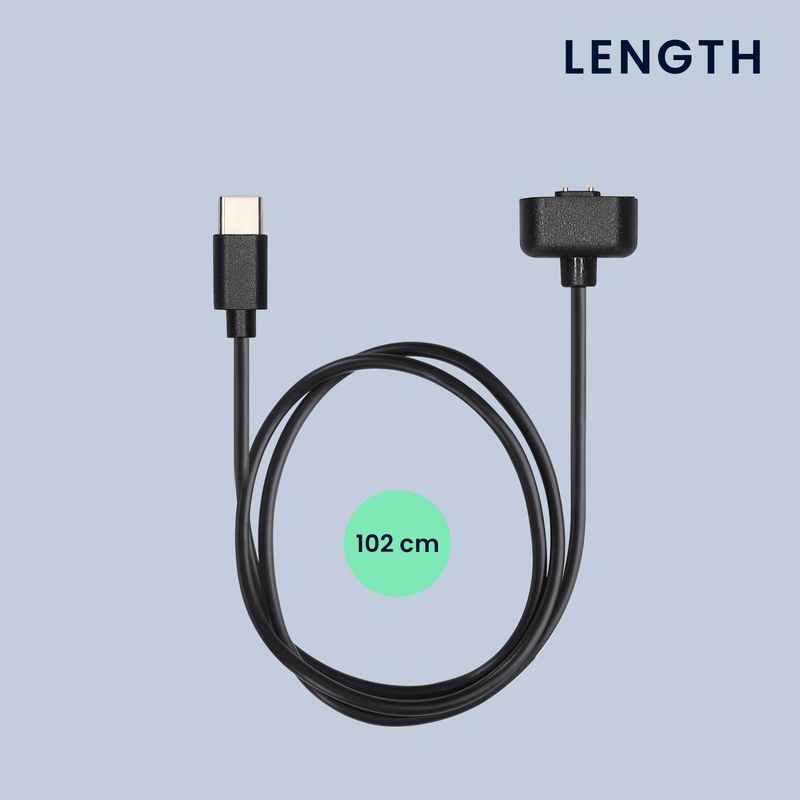 Laptop, Telefoane si Tablete - Wearables si gadgeturi - Wearables - Accesorii wearables - Cablu alimentare Kwmobile pentru Amazfit Band 7, incarcare, USB-C, plastic, negru - Infinity.ro