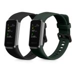 Laptop, Telefoane si Tablete - Wearables si gadgeturi - Wearables - Accesorii wearables - Set 2 curele pentru bratara fitness Kwmobile pentru Huawei Band 4, curea reglabila, silicon, negru, verde - Infinity.ro