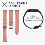 Laptop, Telefoane si Tablete - Wearables si gadgeturi - Wearables - Accesorii wearables - Curea pentru bratara fitness Kwmobile pentru Huawei Band 11, Band 11 Pro, curea reglabila, piele naturala, roz - Infinity.ro