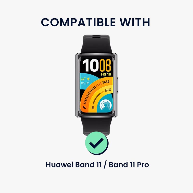 Laptop, Telefoane si Tablete - Wearables si gadgeturi - Wearables - Accesorii wearables - Curea pentru bratara fitness Kwmobile pentru Huawei Band 11, Band 11 Pro, curea reglabila, piele naturala, roz - Infinity.ro