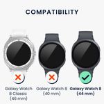 Laptop, Telefoane si Tablete - Wearables si gadgeturi - Wearables - Accesorii wearables - Rama smartwatch Kwmobile pentru Samsung Galaxy Watch 8 (44 mm), antizgarieturi, antipraf, aluminiu, negru, argintiu - Infinity.ro