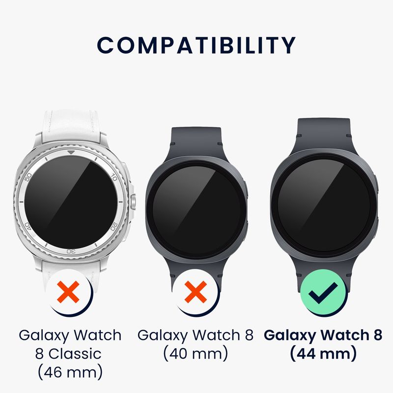 Laptop, Telefoane si Tablete - Wearables si gadgeturi - Wearables - Accesorii wearables - Rama smartwatch Kwmobile pentru Samsung Galaxy Watch 8 (44 mm), antizgarieturi, antipraf, aluminiu, negru, argintiu - Infinity.ro