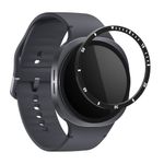 Laptop, Telefoane si Tablete - Wearables si gadgeturi - Wearables - Accesorii wearables - Rama smartwatch Kwmobile pentru Samsung Galaxy Watch 8 (44 mm), antizgarieturi, antipraf, aluminiu, negru, argintiu - Infinity.ro
