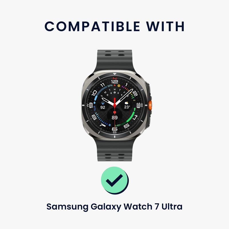 Laptop, Telefoane si Tablete - Wearables si gadgeturi - Wearables - Accesorii wearables - Set 2 folii protectie smartwatch Kwmobile pentru Samsung Galaxy Watch Ultra, aplicare usoara, sticla, transparent - Infinity.ro