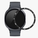 Laptop, Telefoane si Tablete - Wearables si gadgeturi - Wearables - Accesorii wearables - Rama smartwatch Kwmobile pentru Samsung Galaxy Watch 8 (44 mm), antizgarieturi, antipraf, aluminiu, negru, argintiu - Infinity.ro