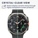 Laptop, Telefoane si Tablete - Wearables si gadgeturi - Wearables - Accesorii wearables - Set 2 folii protectie smartwatch Kwmobile pentru Samsung Galaxy Watch Ultra, aplicare usoara, sticla, transparent - Infinity.ro