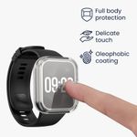 Laptop, Telefoane si Tablete - Wearables si gadgeturi - Wearables - Accesorii wearables - Set 2 huse smartwatch Kwmobile pentru Xiaomi Redmi Watch 4, antizgarieturi, flexibil, silicon, transparent, argintiu - Infinity.ro