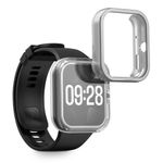 Laptop, Telefoane si Tablete - Wearables si gadgeturi - Wearables - Accesorii wearables - Set 2 huse smartwatch Kwmobile pentru Xiaomi Redmi Watch 4, antizgarieturi, flexibil, silicon, transparent, argintiu - Infinity.ro