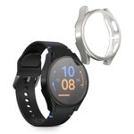Laptop, Telefoane si Tablete - Wearables si gadgeturi - Wearables - Accesorii wearables - Set 2 huse smartwatch Kwmobile pentru Samsung Galaxy Watch FE 40 mm, antizgarieturi, flexibil, silicon, negru, argintiu - Infinity.ro
