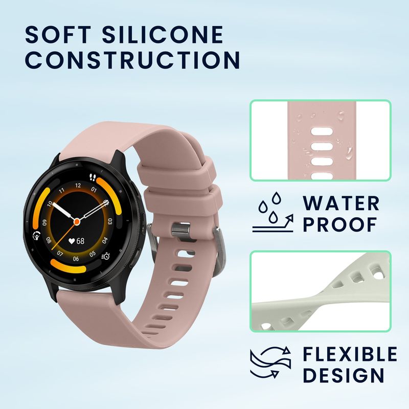 Laptop, Telefoane si Tablete - Wearables si gadgeturi - Wearables - Accesorii wearables - Set 2 curele pentru smartwatch Kwmobile pentru Garmin Venu 3, curea reglabila, silicon, roz, verde - Infinity.ro