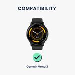 Laptop, Telefoane si Tablete - Wearables si gadgeturi - Wearables - Accesorii wearables - Set 2 curele pentru smartwatch Kwmobile pentru Garmin Venu 3, curea reglabila, silicon, roz, verde - Infinity.ro
